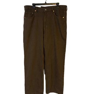 H&M Denim Jeans Womens 14 Brown Low Waist Wide Leg Relaxed & Denim NEW